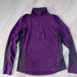 North Face Womens pullover 1/4 zip jacket Vapor Wick - Med in Purple